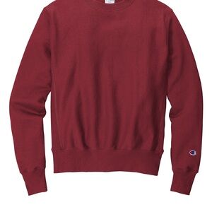 Champion Men's Red Crew neck Sweatshirt